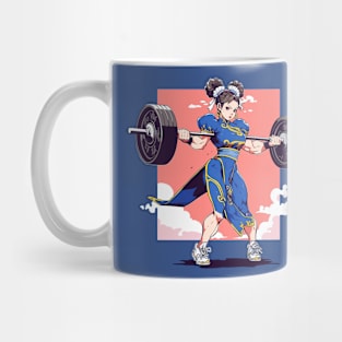 chun li at gym Mug